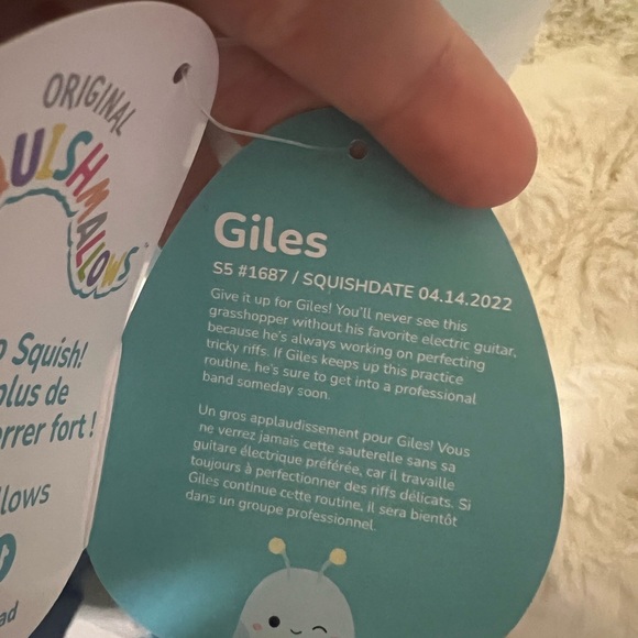 🎉NWT Giles the Grasshopper 5in squishmallow - Picture 2 of 2